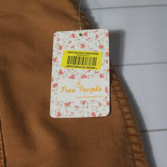 Free People Modern Femme tobacco colored mini skirt - size 8, new with tags! - Picture 4 of 13